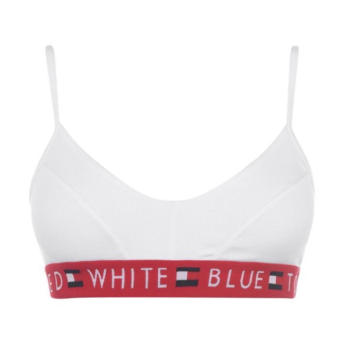 100 Bralet Damer Hvit Tommy Hilfiger Norge