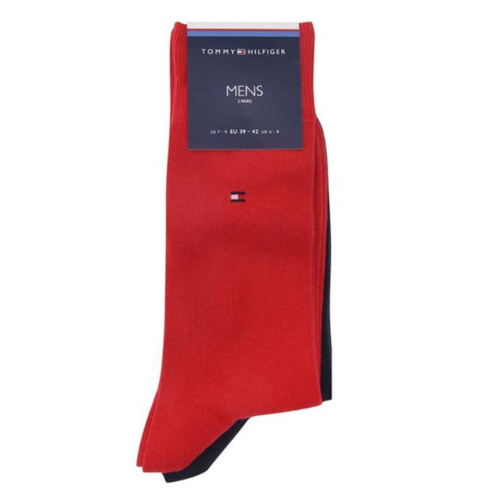 2 Pakke Klassiske Sokker Tommy Hilfiger Norge Flerfarget