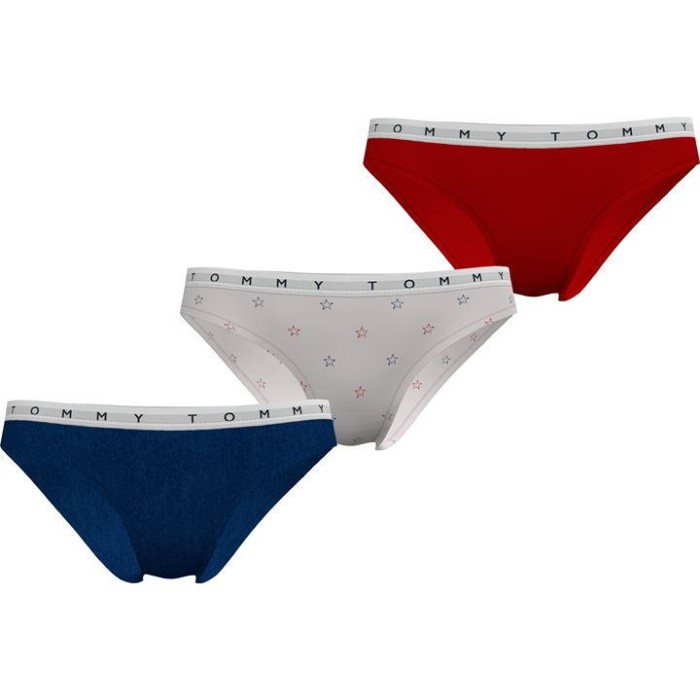 3-paks Bikinitruse Rd/rosa/ble Tommy Hilfiger Norge