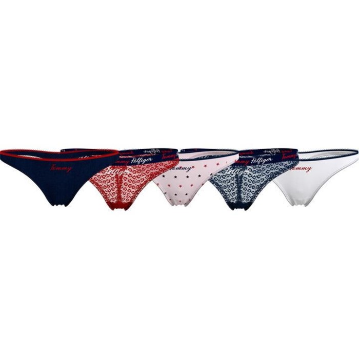 5 Pakke Thongs Multi Tommy Hilfiger Norge