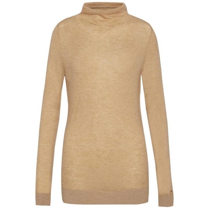 Adelina Høyhalset Genser Brun Tommy Hilfiger Norge