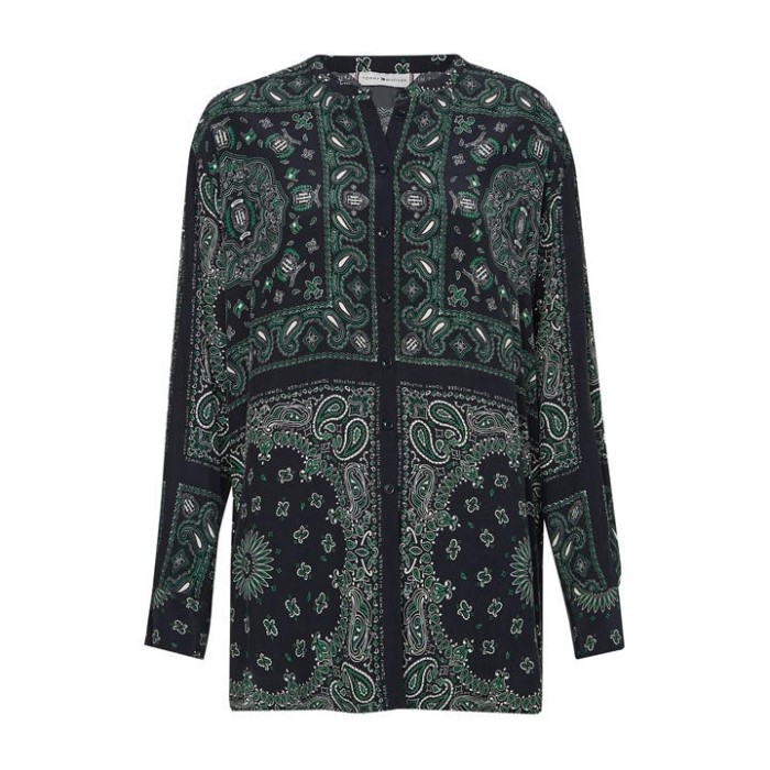 Bandana Vis Avslappet Bluse Ls Bandana 0g2 Tommy Hilfiger Norge