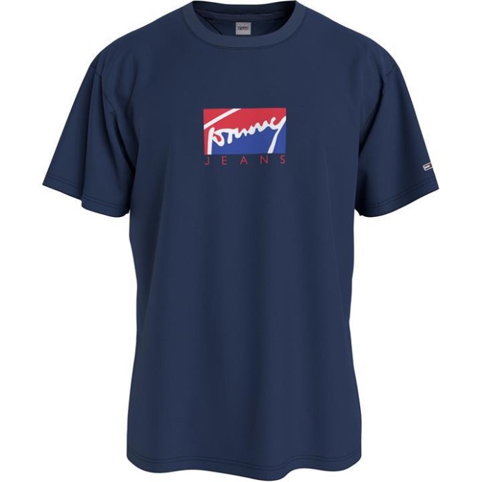 Blokk Grafisk T-skjorte Twilight Marine Tommy Hilfiger Norge