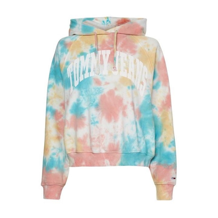 Boxy Tie Dye Hettegenser Tie Dye Tommy Hilfiger Norge