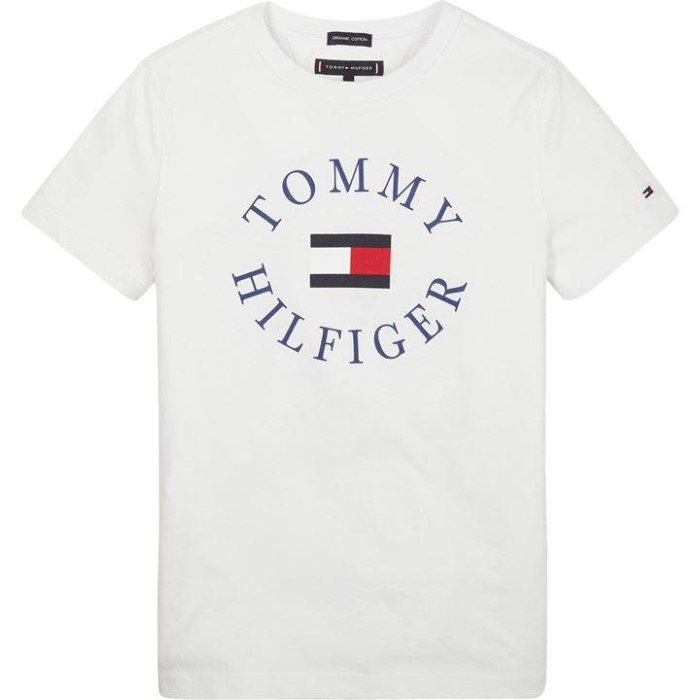 Gutter Grafisk T-skjorte Hvit Tommy Hilfiger Norge