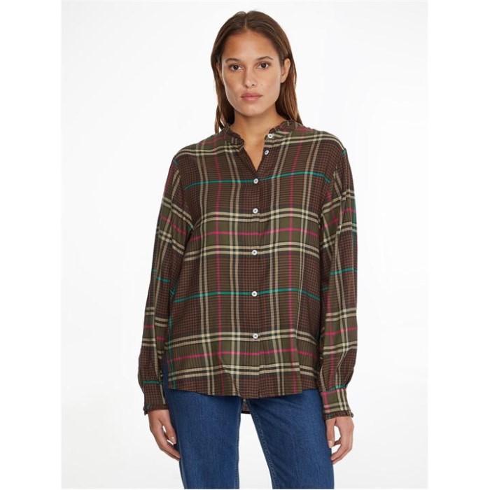 Rutete Flanellbluse Ls Tommy Hilfiger Norge Stor Rutete