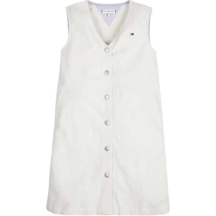 Kordfløyelkjole Slvls Elfenben Petal Z00 Tommy Hilfiger Norge