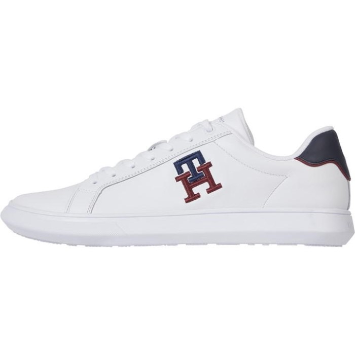 Cupsole Skinn Monogram Tommy Hilfiger Norge Hvit Ybr