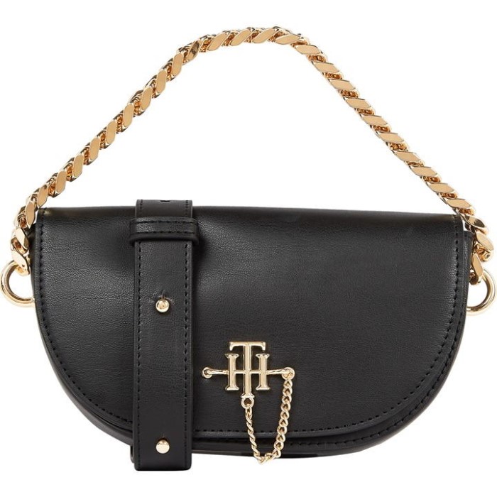 Chain Moon Foldover Crossbody Bag Tommy Hilfiger Norge Svart Bds