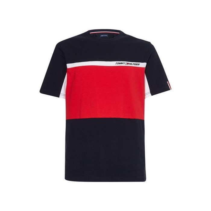 Color Block T-skjorte Herre Desert Sky Tommy Hilfiger Norge
