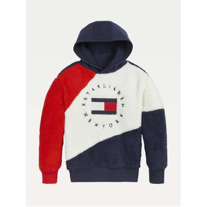 Color Block Teddy Hettegenser Tommy Hilfiger Norge C87 Twinavy