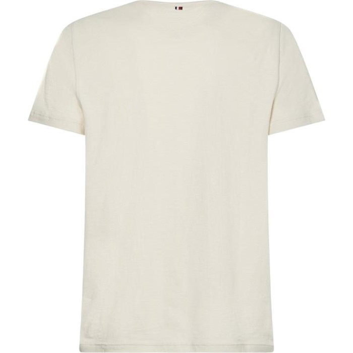 Bomull Lin T-skjorte Tommy Hilfiger Norge Fjær Hvit