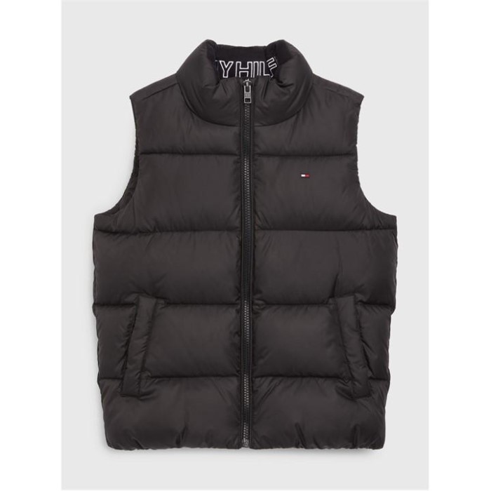 Essensiell Polstret Vest Tommy Hilfiger Norge Svart Bds