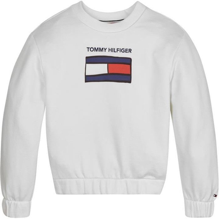 Morsom Grafisk Genser Hvit Tommy Hilfiger Norge