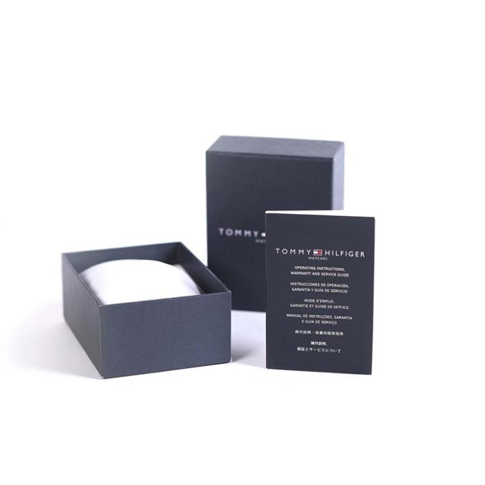 Herre Blå Urskive Gullbelagt Armbåndklokke Tommy Hilfiger Norge Blå/gull