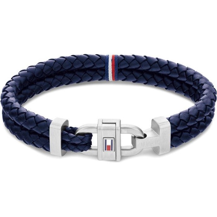 Herrer Tommy Hilfiger Norge Marine Flettet Armbånd Tommy Hilfiger Norge Marine/sølv