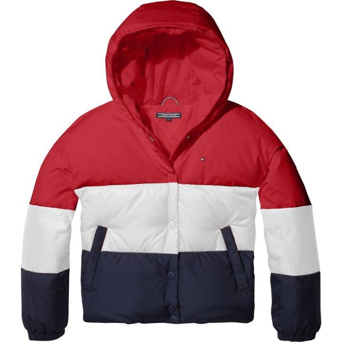 Jenter Tommy Hilfiger Norge Color Block Jakke Tommy Hilfiger Norge Flerfarget