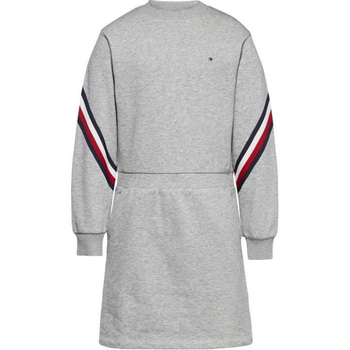 Global Jumper Dress Junior Tommy Hilfiger Norge Grey P01