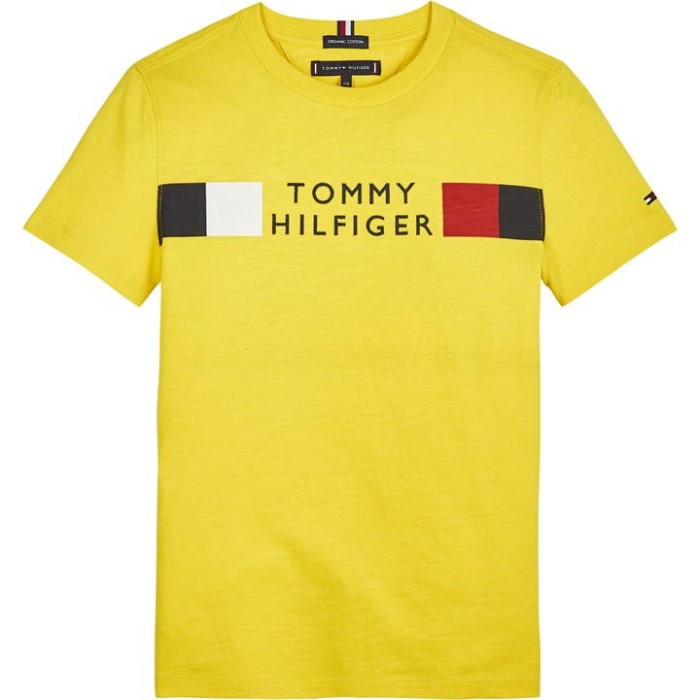 Global Stripe T-skjorte Zh3 Valyellow Tommy Hilfiger Norge