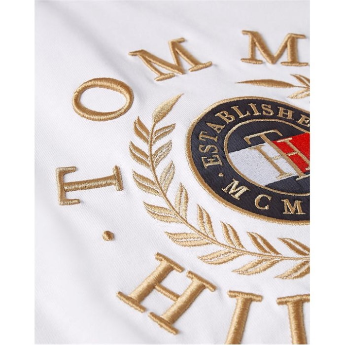 Ikon Logo T-skjorte Hvit Ybr Tommy Hilfiger Norge