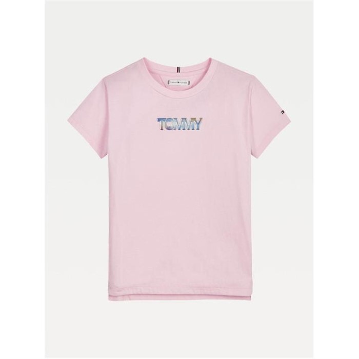 Iriserende Badge Logo T-skjorte Tommy Hilfiger Norge Toj Rompink