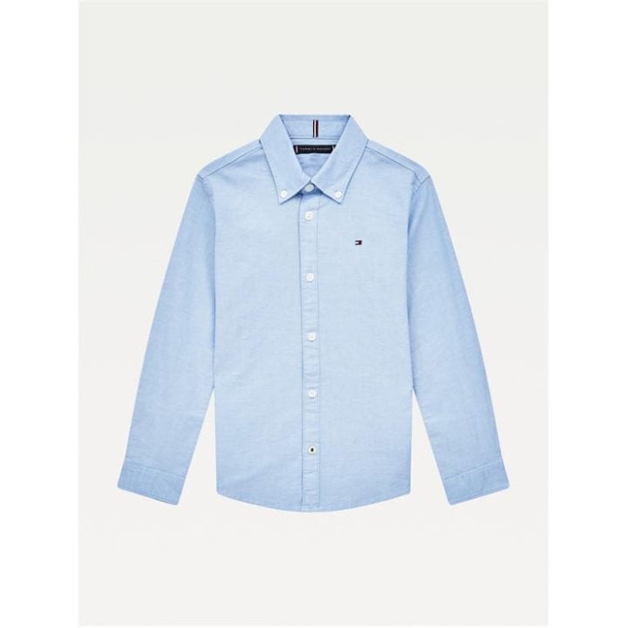 Junior Gutter Oxford Skjorte Rolig Blå C1s Tommy Hilfiger Norge