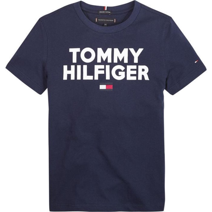 Junior Corp Logo T-skjorte Marine Tommy Hilfiger Norge