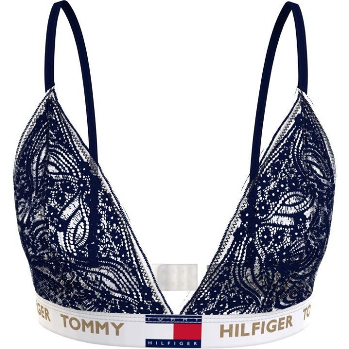 Blonder Logo Bralette Desert Sky Dw5 Tommy Hilfiger Norge