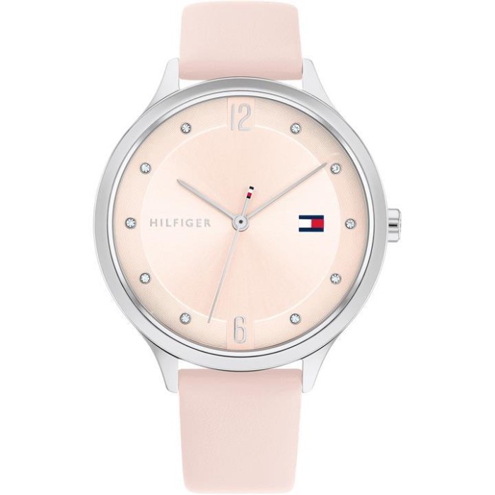 Dame Sunray Urskive Rosa Skinnrem Klokke Rosa Tommy Hilfiger Norge