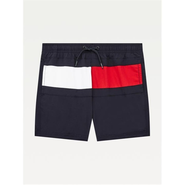 Stort Flagg Badeshorts Tommy Hilfiger Norge Navy Dw5