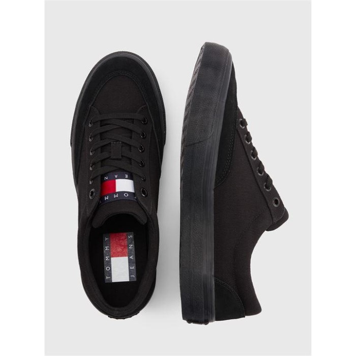 Lav Topp Skater Trenere Svart/svart Bds Tommy Hilfiger Norge