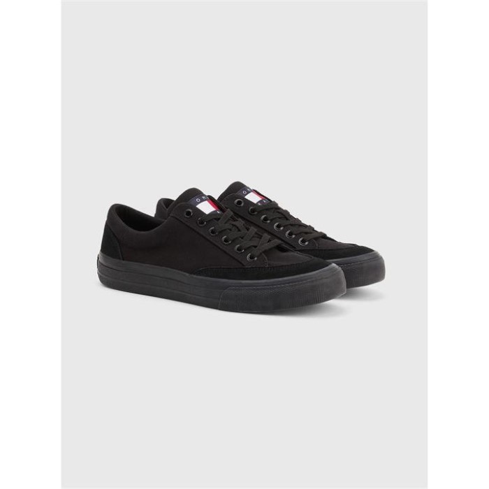 Lav Topp Skater Trenere Svart/svart Bds Tommy Hilfiger Norge