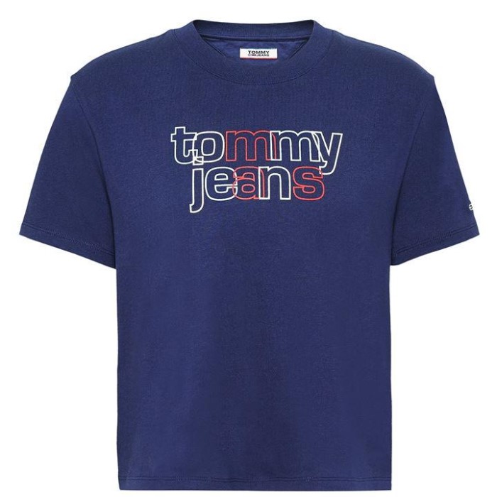 Outline Logo T-skjorte Twilight Marine Tommy Hilfiger Norge