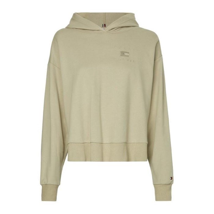 Avslappet Natural Dye Hettegenser Beige Aeg Tommy Hilfiger Norge