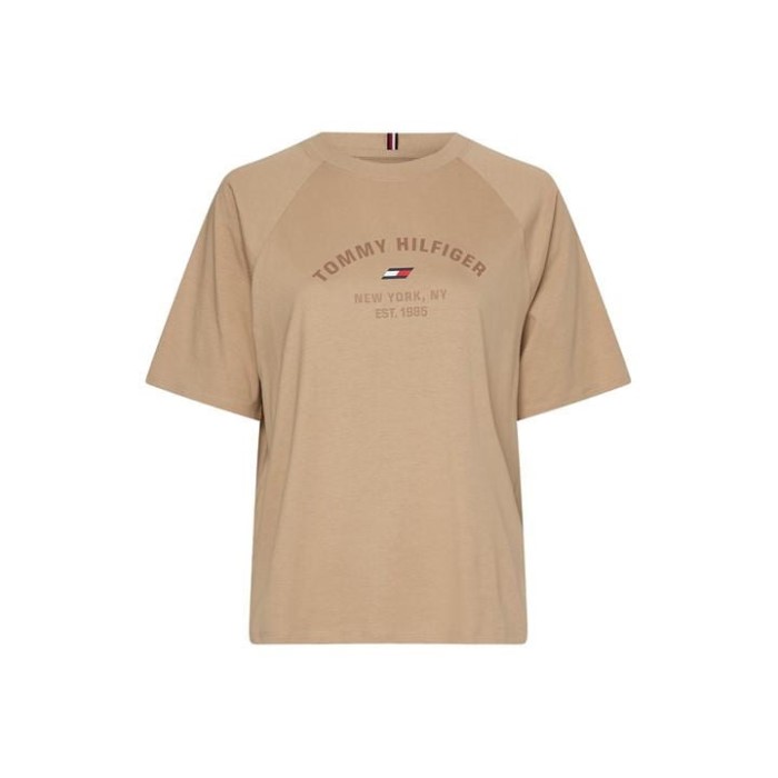 Avslappet Varsity Grafisk T-skjorte Ss Beige Tommy Hilfiger Norge