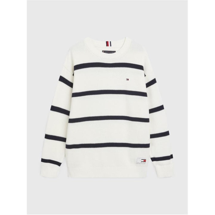 Struktur Rugby Stripe Genser Hvit 0q0 Tommy Hilfiger Norge