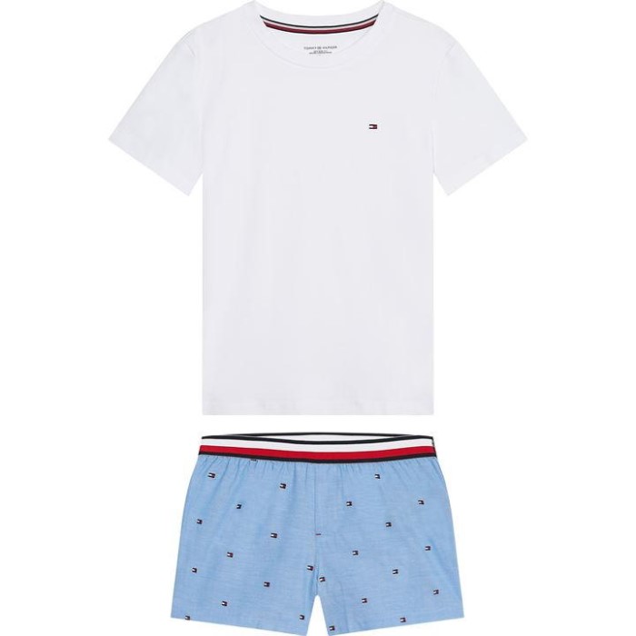 Kort Pyjamassett Tommy Hilfiger Norge 0sz Hvit