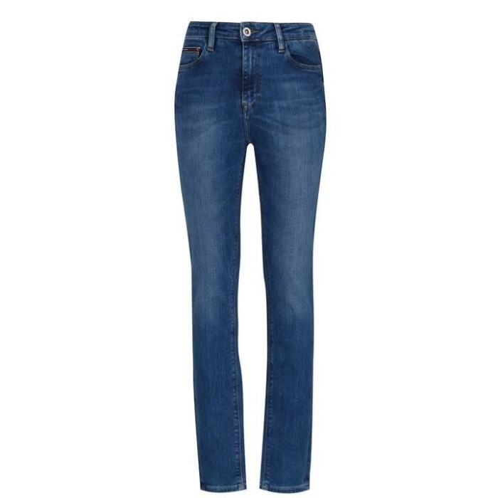 Skinny Santana Beskyttelsesfrakk Jeans Blå Tommy Hilfiger Norge