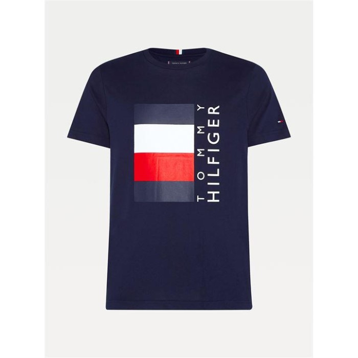 Stripe Box T-skjorte Tommy Hilfiger Norge Desert Sky Dw5