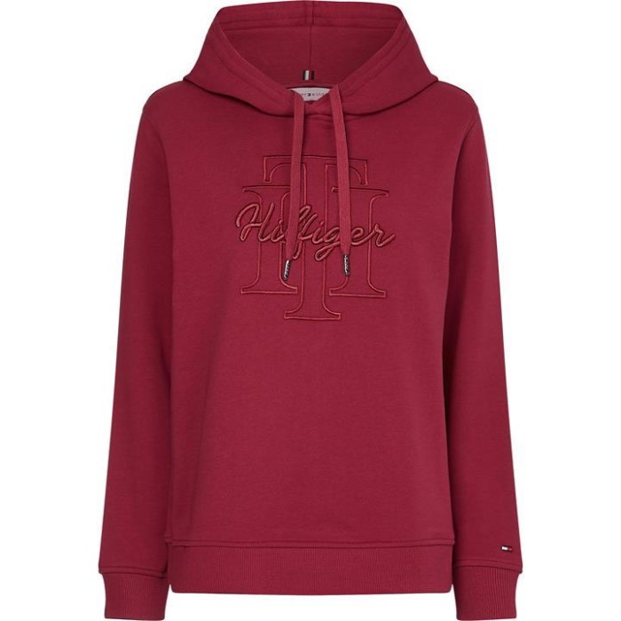 Th Script Hettegenser Crimson Ruby ​​tommy Hilfiger Norge