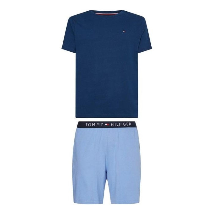 Thb Cn Kort Jersey Sn99 Tommy Hilfiger Norge Indigo/blå