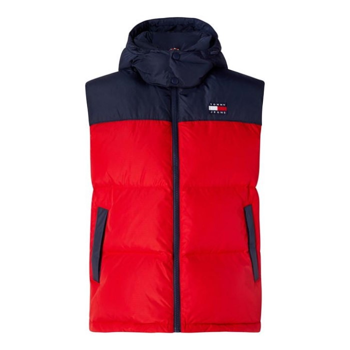 Tjm Color Block Alaska Vest Tommy Hilfiger Norge Crimson Xnl