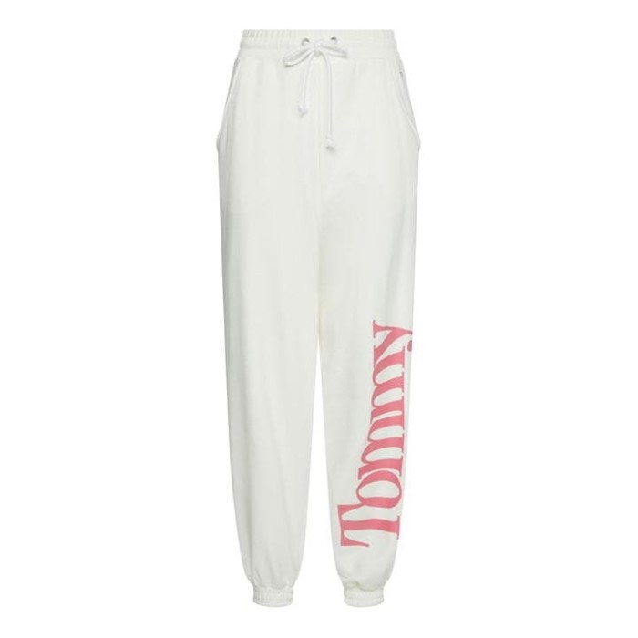Tjw Fet Tommy Joggebukse Ecru Ybl Tommy Hilfiger Norge