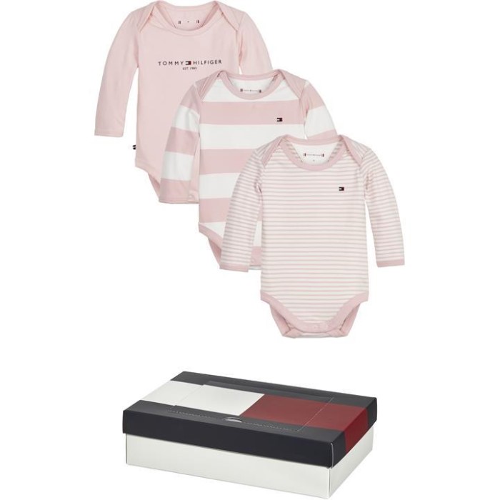 Tommy Bby Body 3pck Bb99 Tommy Hilfiger Norge Tio Delipink