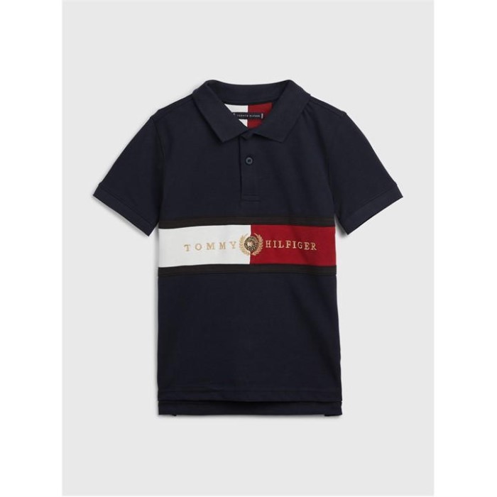 Tommy Hilfiger Norge Center Flagg Polo Skjorte Baby Gutter ørken Himmel Tommy Hilfiger Norge