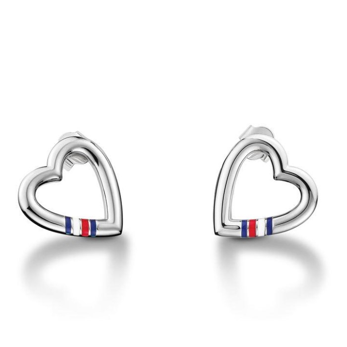 Tommy Hilfiger Norge Hjerte Stud Sølv Tommy Hilfiger Norge