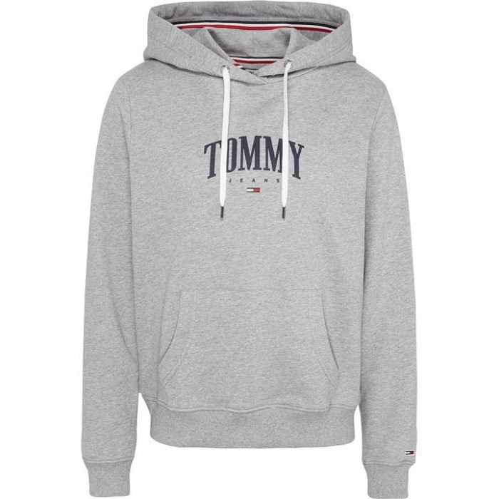 Tommy Hilfiger Norge Lt Grå Lyng Essensiell Logo-hettegenser