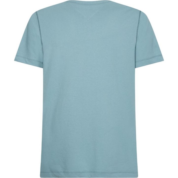 Tommy Hilfiger Norge Høy Blå Ctv T-skjorte Med Kontrastsøm