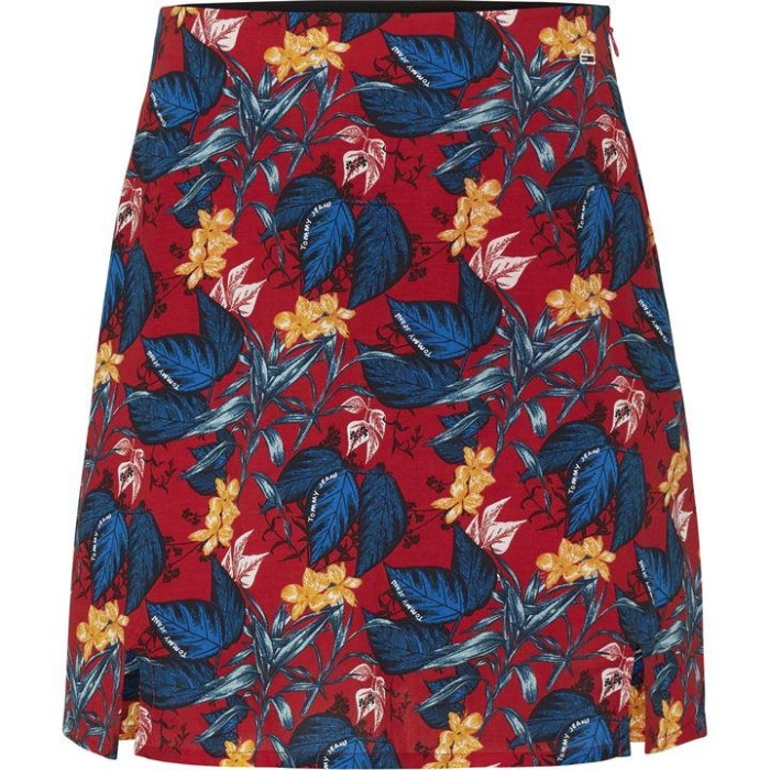 Tommy Hilfiger Norge Tropical Leaf Tjw Printed Mini Split Skjørt