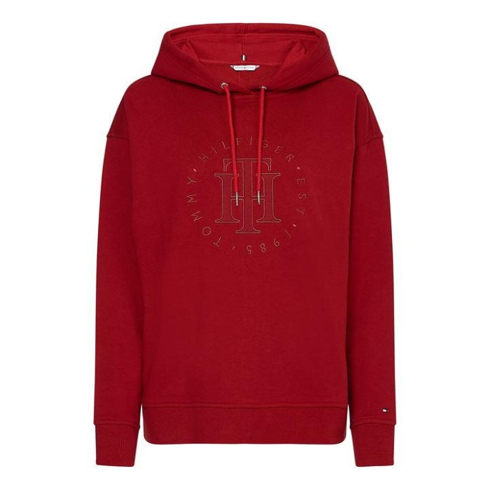 Tommy Hilfiger Norge Xit Regatta Rød Relax Graphic Th Hettegenser